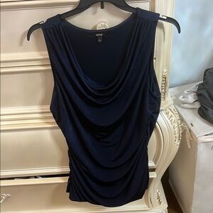 Apt. 9 Blue Cowl Neck Sleeveless Tank Top